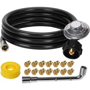Natural Gas to Propane Conversion Kit for Weber Genesis or Genesis II Grill and for Weber Spirit II 310/315,Includes 5FT Propane Regulator Hose,14 Orifice Adapter in 2 Sizes