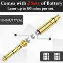 5 x Bore Sighting Laser .22LR/.223/.177/.38SPL/9mm Caliber Red Dot, End Barrel Laser Boresighter with 2 Set of Batteries Bore Sighter Fit for Pistol, Rifle & Air Guns (.17HMR/.177CAL)