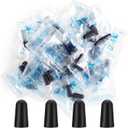 100 Pairs Black Foam Ear Plugs - 33dB NRR Noise Cancelling, Durable & Comfortable, Individually Wrapped for Work, Construction, Shooting, Travel, Loud Events