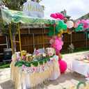 Fun Express Portable Bar Table Stand - Gold Tabletop Tent Base for Events | Dessert Table Display Set for Vendor Craft Fair, Party Tables & Mobile Bar Station | Circus Carnival Theme Setup
