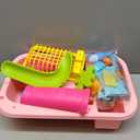 Upgraded Toddler Sand Water Table Toy with Electric Water Pump, Kids Sand Water with Faucet/Play Food Accessories/Fishing Toy, Kitchen Play Sink Toys for Girl Boy Age 3+ (Pink)