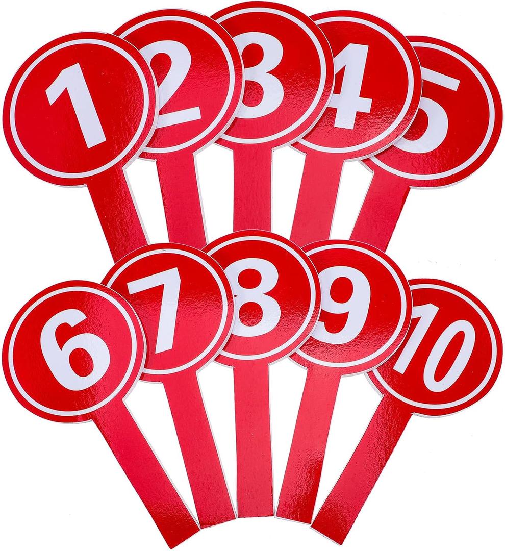 10pcs Number Handheld Score Paddles Numbered 1-10 Voting Paddles Judging Paddle Score Boards for Judges Events