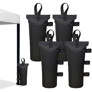 Canopy Weights Set of 4，Heavy Duty Canopy Weight Bags (120 lbs) for Ez Pop up Canopy Tent Outdoor Instant Canopies, Black (Without Sand) ，Set of 4