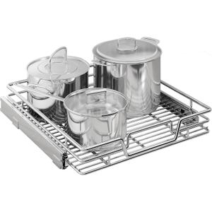 Kitchen Cabinet Pull Out Shelf and Drawer Organizer Slide Out Pantry Storaqe Basket in Multiple Sizes (21" W x 21" D,1 Tier)