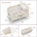 Obee Odee 4 in 1 Baby Bassinet, Pack and Play, Bedside Crib Sleeper, Diaper Changer - Comes with Mattress, Mosquito Net, Bottom Storage and Toy Bar for Newborn to Toddles