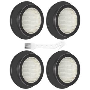 4 Pack X7A HEPA Filter Replacements Compatible with SunSare X7A-US Cordless Stick Vacuum Cleaner with Touch Screen and SunSare X7A Handheld Vacuum Cleaners for Home, 4 HEPA Filters, 1 Cleaning Brush