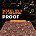 Xpose Safety 70×90in Brown/White Ultra Heavy Duty Tarp -  Heavy Duty Waterproof - Extra Large, Waterproof Tarp Cover Rain Camping,Tent Tarp,UV Protection,Reinforced Corners