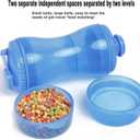 Pets Water Bottle with Food Container,Travel Puppy Water Bowl,Portable Pet,Dispenser,Dog Stuff Accessories Items,Cat Walking and Hiking Dog Gift,with 1DogPoop Bags;1 Pet Toys 3PCS