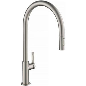 KRAUS Oletto High-Arc Single Handle Pull-Down Kitchen Faucet in Spot Free Stainless Steel, KPF-2821SFS