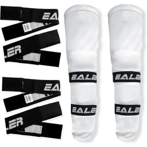 EALER Heavy Duty Hockey Shin Straps for Easy Use (Black)
