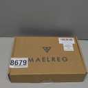 M MAELREG Golf Shirts for Men Short Sleeve Dry Fit Casual Striped Performance Moisture Wicking Collared Men's Polo Shirts (Lavender/White Stripe)