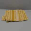 DII Farmhouse Braided Stripe Table Runner Collection, 15x72 (15x77, Fringe Included), Honey Gold