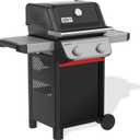 Weber Spirit E-210 Liquid Propane Gas Grill for Outdoor Cooking and BBQ, 2 Burners, Black Porcelain-Enameled Cast-Iron Grates & Snap-Jet Ignition