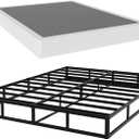 YORMDMO 7 Inch Box Springs, Mid Profile Box Spring Only for Queen Bed, Heavy Duty Metal Mattress Foundation with Fabric Cover, Easy Assembly, Noise-Free, Queen Size