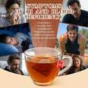 Zenvivian Ginseng Six Treasure Tea - Herbal Tea with Ginseng, Wolfberry, Red Dates, Maca, Polygonatum Sibiricum & Mulberry - Natural Ingredients, Relaxing, 25 Tea Bags (EXP 12/10/26)