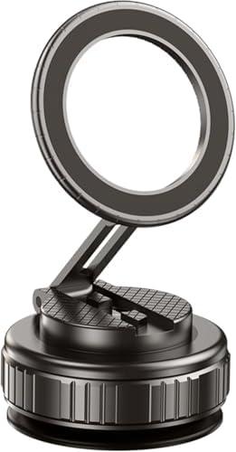 VergeTech Magnetic Car Phone Mount with N55 Strong Magnet - All-Metal Design, 360° Rotation & Infinite Angles, Super Vacuum Suction for Dashboard/Windshield/Center Screen