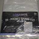 50-Sheets 20-Pocket Thumb-Cut Coin Pages - Coin Pocket Pages for 2 x 2 Inch Cardboard Coin Holders, Collecting Sleeves for Coin Flips, 1000 Pockets for Coin Binder, Coin Collection Storage Supplies