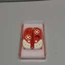 GeekShare Protective Case for Switch Slim Cover Case Compatible with Switch Separable Soft Silicone Protective Shell for Joysticks with 2 Thumb Grip Caps- Strawberries with Cream (Red)