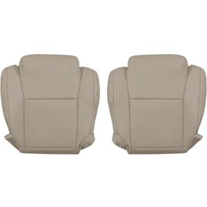 SecosAutoparts #44 Sand Beige Tan Driver & Passenger Side Bottom Replacement Microfiber Leather Seat Covers Compatible with Toyota Tundra Sequoia Based SR5 Limited 2007 2008 2009 2010 2011 2012 2013