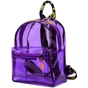 TINYAT Transparent Small Clear Backpack Waterproof Cute Clear Mini Bag for College, Concerts, Sports, Travel and Daily Use (Purple/Cb)