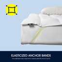 Serta White Goose Feather Down Bed Mattress Topper Full Size - Plush Fluffy Anchor Bands Mattress Pad 240 Thread Count 100% Cotton Fabric Featherbed, 54"x75"
