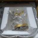 4-Light 14.4'' Semi Flush Mount Ceiling Light Fixture, Gold Modern Close to Ceiling Lamp with White Fabric Shade, Farmhouse Bright Lighting Brass Finish for Nursery Kids Room Bedroom Hallway Entryway