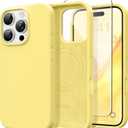 GONEZ Magnetic for iPhone 16 Pro Case, [Compatible with MagSafe] Anti-Scratch Microfiber Lining & Screen Protector, Silicone Camera Control, Shockproof Slim Phone Cover 6.3 inch, Yellow