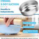 HaWare Baby Bowls with Suction, Stainless Steel Toddler Bowl with Removable Silicone Sleeve, Non-Slip Child Food Bowl with Silicone Suction, Unbreakable Kids Bowls for Feeding, Blue+Green+Grey, 3 Pack