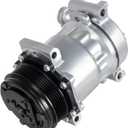AC Compressor with A/C Clutch Fit 1996-2002 for Chevrolet 4.3L 5.0L 5.7L Express/Savana 1500/2500 & 6.5L Express/Savana 2500/3500, Blazer 4.3L 1999-2005, S10 Sonoma 4.3 1998-2004, Hombre Bravada 4.3