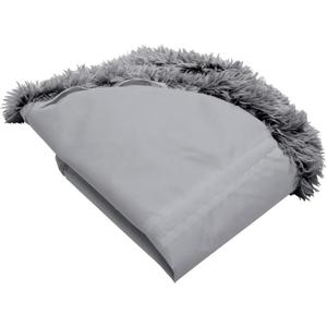 Furhaven Replacement Donut Dog Bed Cover Plush Long Faux Fur Calming Cuddler, Machine Washable - Gray, Large