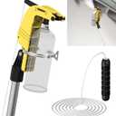 Spray Can Extension Pole Adaptor, Sprayer Adaptor for Aerosol Can and Powder Duster, Adjustable Angle, Ideal for Wasp Spray Long Range, Spray Paint, Window Cleaner, Tree Spray