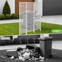 CADUKE Outdoor Privacy Screen Freestanding, 12-Panel Modular Plastic Privacy Fence Panels for Air Conditioner and Trash Can, Weatherproof White Enclosure, Multiple Size Configurations