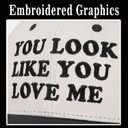You Look Like You Love Me Hat, Funny Vintage Trucker Hats for Women Men, Trendy Embroidered Snapback Baseball Caps (Beige)