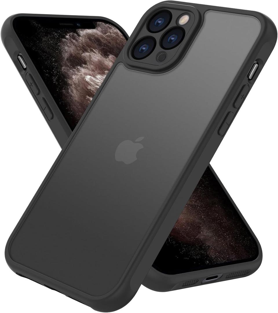 for iPhone 11 Pro Matte Phone Case,Lightweight Phone Case,Shockproof with Anti-Fingerprint Phone Cover, for iPhone 11 Pro 5.8 inch (Black, iPhone 11 Pro)