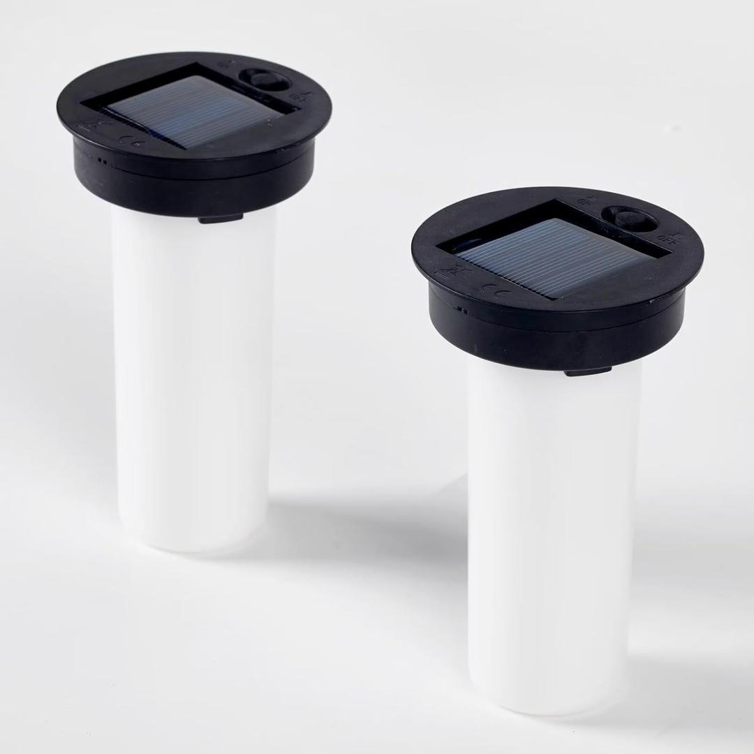 Solar-Lantern Waterproof Flame-Lights Replacement Top - Garden Decor Outdoor Flame Lighting Decorative Patio Lighting Solar Replacement Top (2pack) (2.76 Flame)