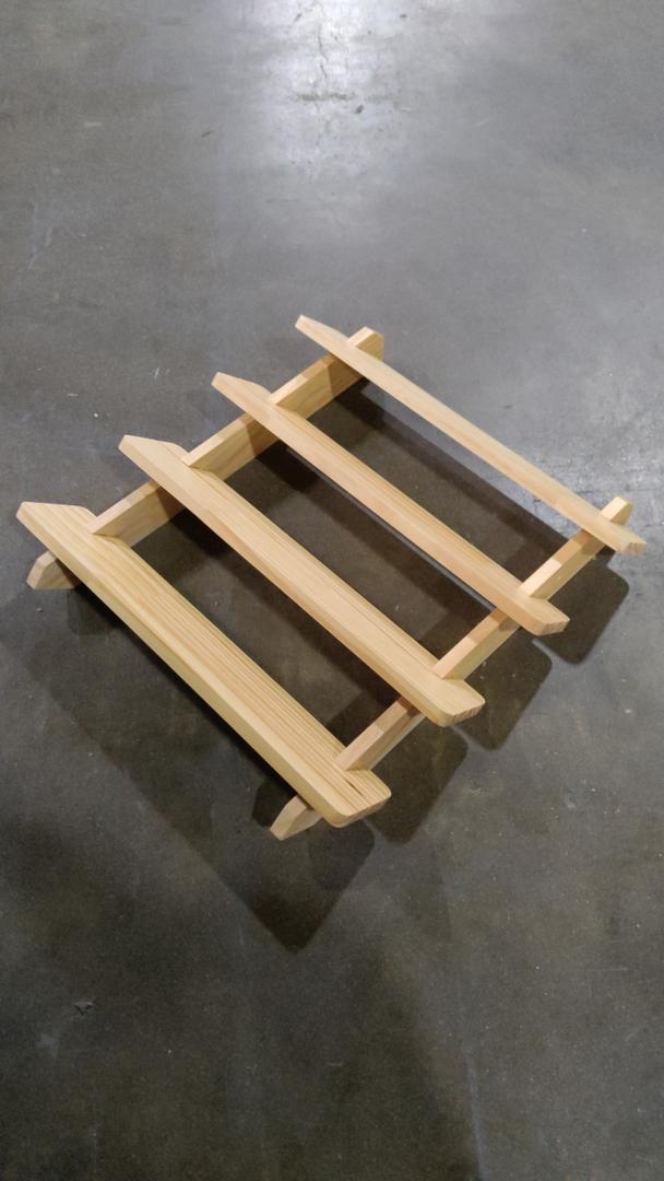 Wooden Rack Stand Wooden User-Friendly Design,  17.3x15.5"