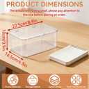 Plastic Box with Lid, Clear Storage Bins Containers Large Stackable Pencil Box Drawer Organizer Containers 8.9 X 6.5 X 3.9in for Organizing Art Craft, Sewing, Makeup, Nail Supplies