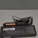 Nimmu Thermal Brush for Blowout Look, 1.5 inch Heated Round Brush, Curling Iron with 10 Temperature Control, Hot Styler Dual Voltage for Travel, Black Gold