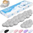 TECKNET Cloud Keyboard Wrist Rest Set, Cloud Wrist Rest with Non-Slip Base, PU Leather Wrist Pad for Keyboard with Ergonomic Memory Foam for Computer Laptop Office Gaming and Pain Relief, Grey