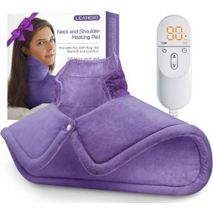 Mothers Day Gifts, Heating Pad for Neck Shoulders Back, Upgraded PTC+NTC Even Heating, Versatile Electric Heated Neck Wrap for Full-Body Relax, Birthday Gifts for Women Mom Wife Grandma, Purple