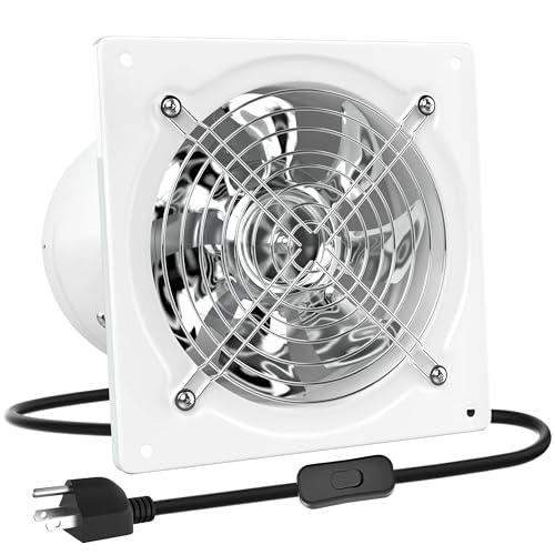 HG Power 10 Inch Exhaust Fan, Kitchen Exhaust Fan With Switch 988 CFM Wall Mounted, Extractor Ventilation Fan For Attic, Greenhouse, Basement, Shed