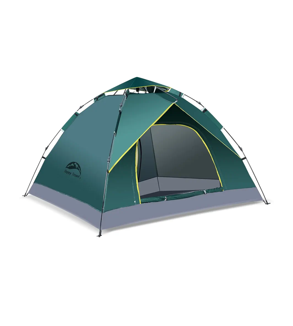 Happy Travel 3/4 Person Camping Tent, Instant Easy Pop Up Tents for Camping,Automatic Waterproof Family Camping Tent, Easy Set Up Tent,Portable Windproof Dome Tent for Camping Hiking & Traveling