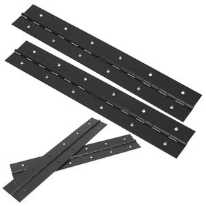 ASMJMJ 12Inch Piano Hinge Heavy Duty, 4PCS Black Stainless Steel Long Piano Hinges Boat Hinges, 2''Open Width for Folding Cabinet Door Butt Hinge