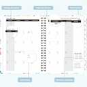 3 x 2026 Planner, Weekly and Monthly Calendar Planner Agenda, Jan 2026 - Dec 2026, Planning Academic Book, Office Desk Accessories and School Supplies - A5 (6.3'' x 8.5'') (Colorful Paw Prints)