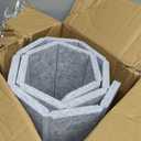 48" Desktop Privacy Screen - Sound Absorbing Felt Panel, Clamp-On Foldable Office Divider for Desk, Silver Gray