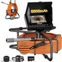 Sewer Camera, 100 ft/30 m, 4.3" Pipe Drain Inspection Camera with DVR Function and 12 Pcs LED Lights, IP68 Waterproof 23 mm Industrial Endoscope, Meter Marker, Included 32GB Card