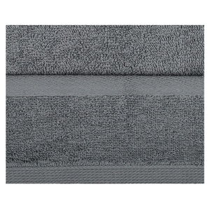 Bulk Hand Towels for Bathroom Highly Absorbent Lightweight and Soft Cotton Salon Towel (Grey, Pack of 2 , 24x16 Inches)