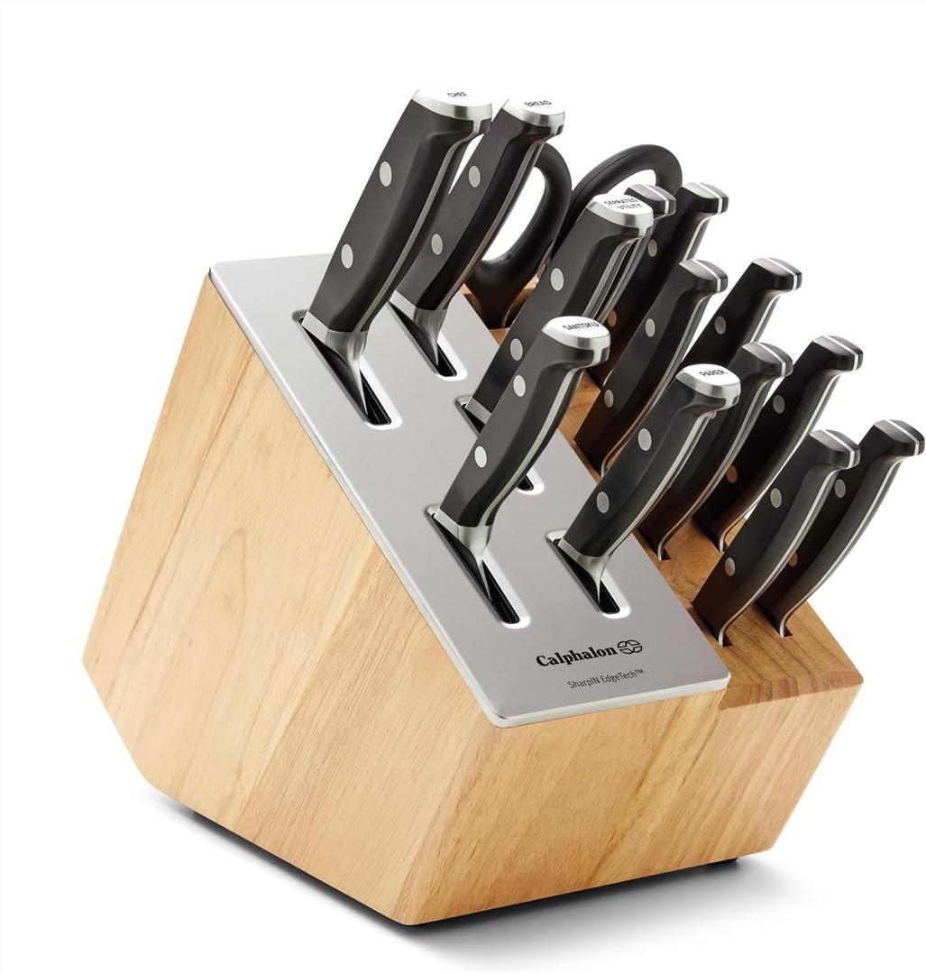 Premier by Calphalon 15-Piece Knife Set with SharpIN Edgetech