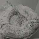 Bedsure Orthopedic Dog Beds Large Sized Dog - Washable Large Dog Cat Bed Waterproof, Comfort Dogs Couch Sofa with Washable Removable Cover, Pet Bed with Nonskid Bottom, Long Faux Fur-Misty Grey, 35"