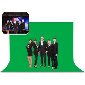 BEIYANG 10 Ft x 12 Ft Photography Backdrop Green Screen, Green Background Non-Reflective Fabric Wrinkle ResistancePhoto Background for Photo Studio Video Film Shooting Props